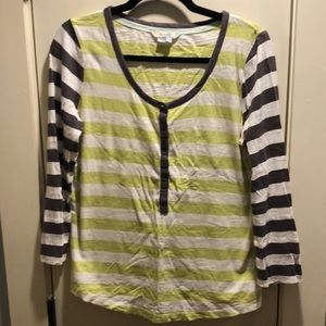 Boden Striped Henley. Size 8